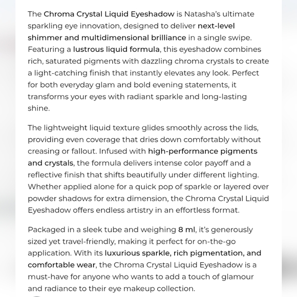 Natasha Denona Chroma Crystal Liquid Eyeshadow In Moonstone - Picture 6 of 8